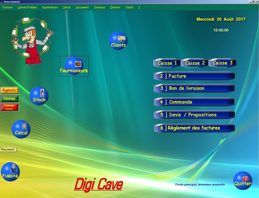 Menu d'accueil